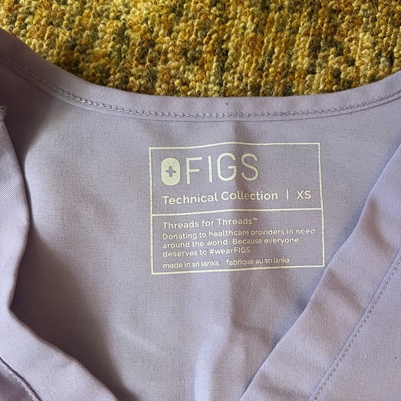 Figs Lavender dew Scrub Pants with Lime Drawstring - Picture 7 of 7